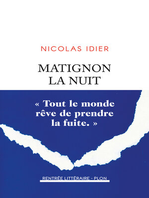 cover image of Matignon la nuit--Rentrée littéraire 2024